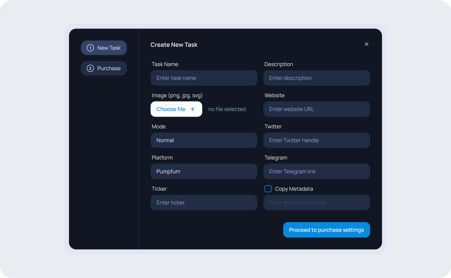 Aura Bot — создание задачи