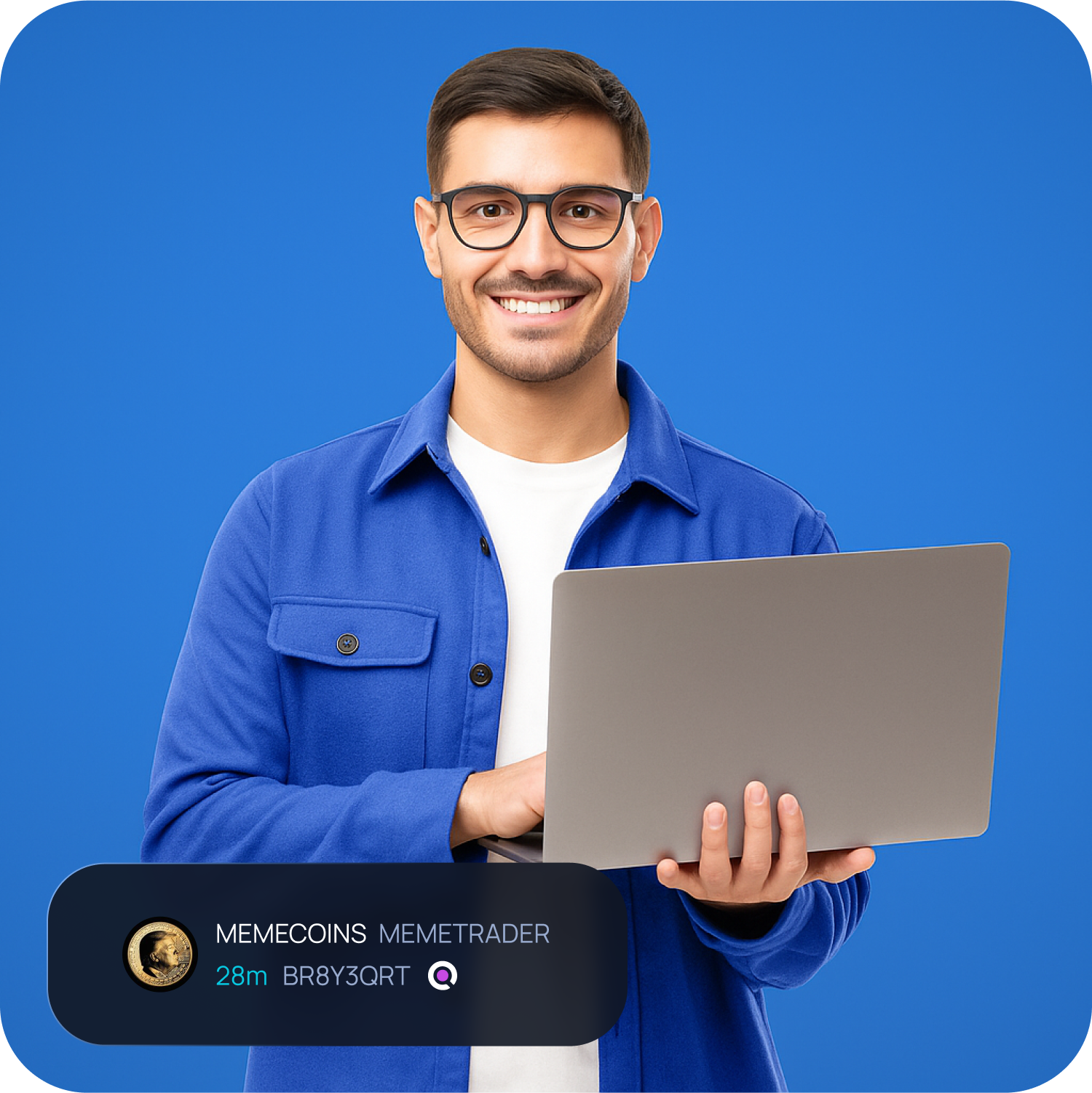 Aura Bot — человек с ноутбуком